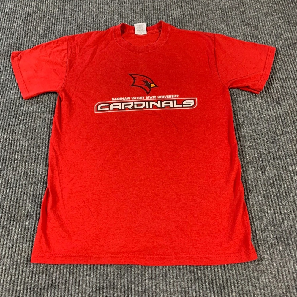 Saginaw Valley State Cardinals T‎ Shirt Adult Mens Small Red College SVSU NCAA